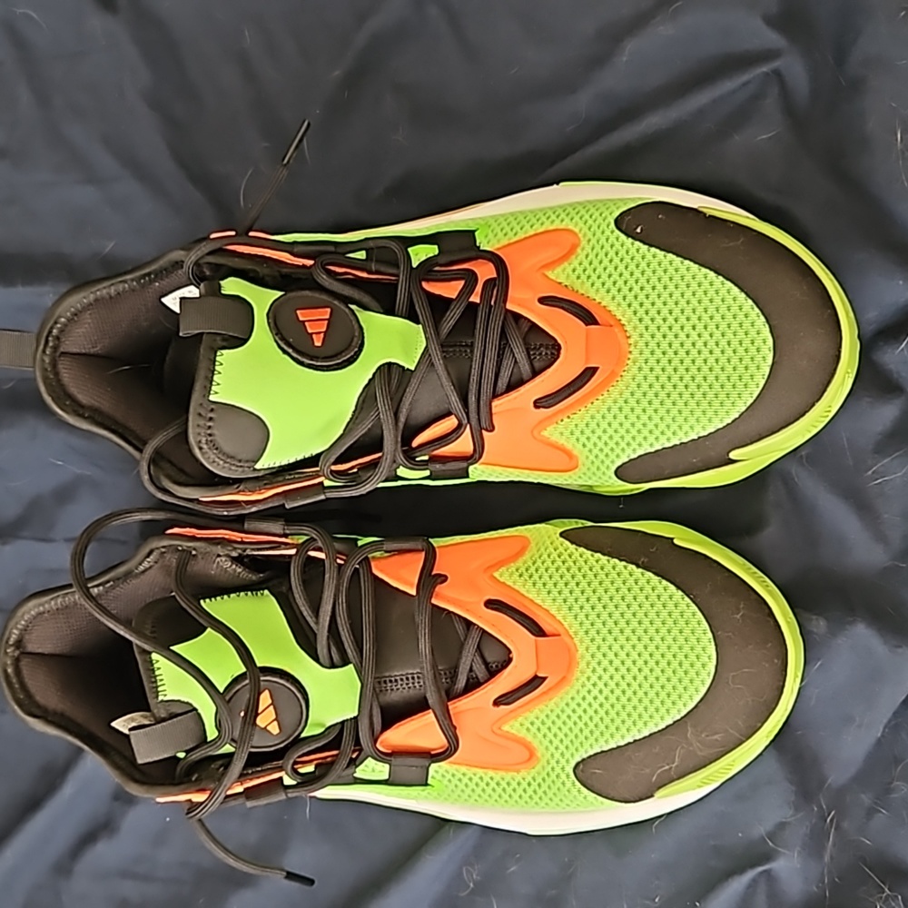 Worn once adidas basketball shoes.